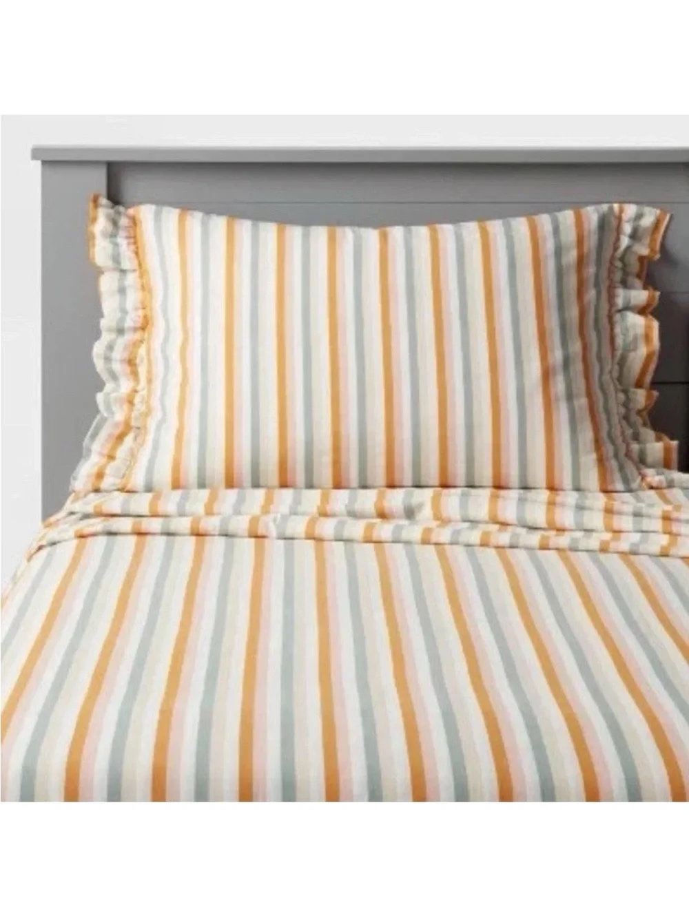 Pillowfort 4 Pc Queen Multicolor Stripe Sheet Set 220 Thread Count Cotton NWT
